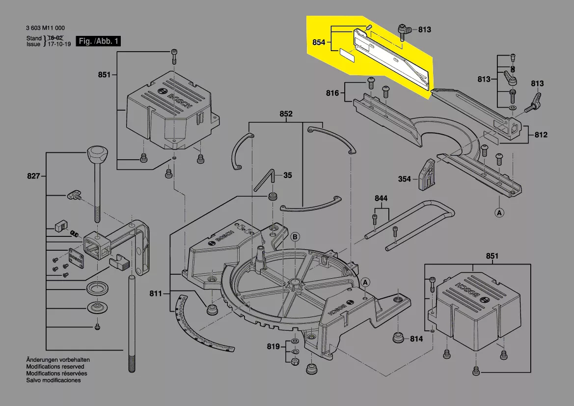 Règle glissière à onglets réf. 1 609 B02 660 Bosch